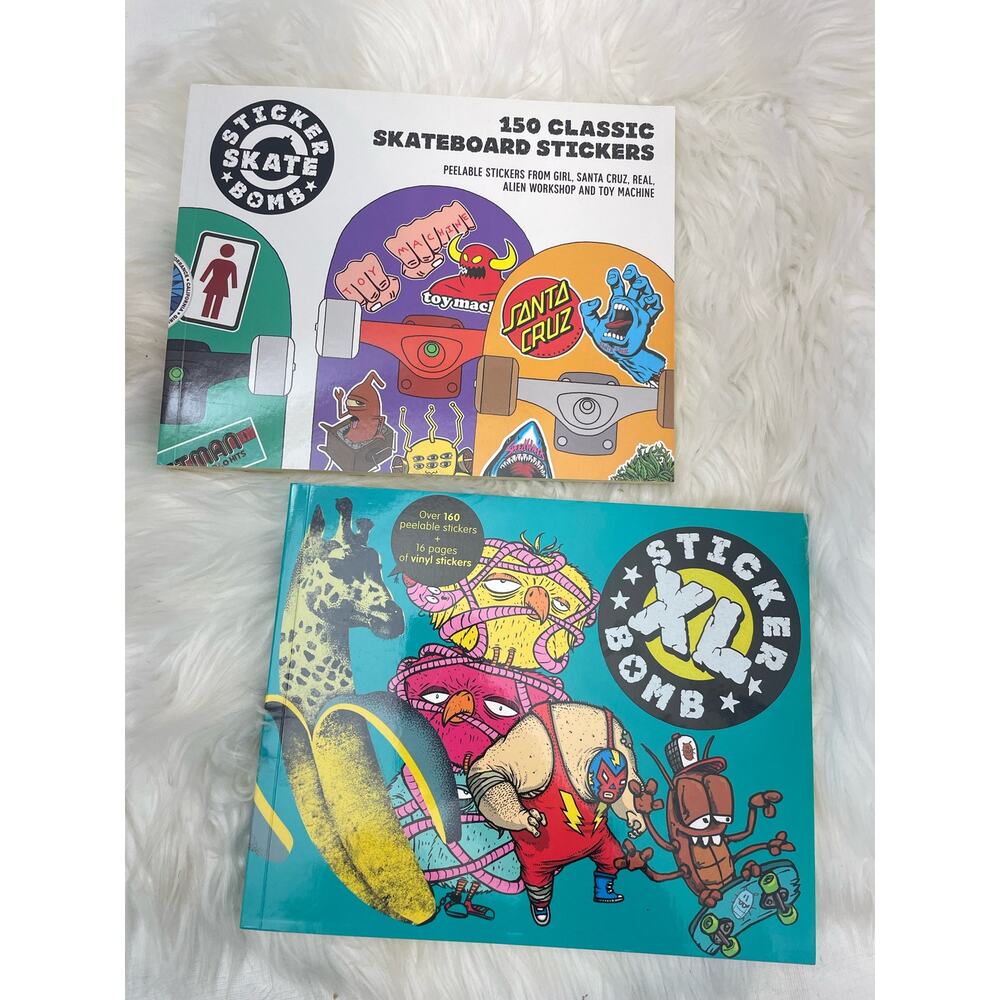 NEW Skateboard Stickers XL Bomb Vinyl Peelable Stickers Set of 2 $55 Decals 2013